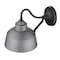 Homeroots Barnes 1-Light Gray Wall Light 398479 - alternate 3