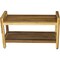 Homeroots 35" Natural Teak Rectangular Shower Bench With Shelf 376738 - alternate 4