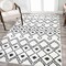 Jonathan Y Caimari Moroccan Diamond Shag White/Gray 4 ft. x 6 ft. Area Rug MOH412A-4 - alternate 4