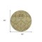 Homeroots 8' Brown Beige And Artichoke Green Round Floral Washable Indoor Outdoor Area Rug 588884 - alternate 3