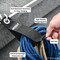 Grizzly Supply Storage Strap, 10 in L, 1.5 in W, Hook and Loop Closure, Metal Grommet, Reusable, Black, 3PK GS-HLSS10-0 - alternate 9