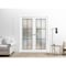 Sartodoors Sliding Double Pocket Door Frosted Tempered Glass Planum 2122 White 56x80 (2* 28x80) Solid Core PLANUM2122DP-WS-56 x 80 (2* 28x80) - alternate 3