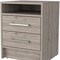 Homeroots 20" Light Gray Wood Two Drawer Nightstand 534898 - alternate 4
