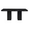 Homeroots 70" Black Faux Marble and Wood Double Pedestal Base Dining Table 564892 - alternate 5