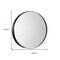 Homeroots 24" Black Metal Round Accent Mirror 607280 - alternate 3