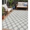Homeroots 5' X 8' Gray And Silver Polka Dot Washable Indoor Outdoor Area Rug 595230 - alternate 1