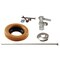 Westbrass Toilet Kit W/ 1/4-Turn 1/2 in IPS Stop and Wax Ring, Lever Handle in Satin Nickel D1615TBL-05 - alternate 1