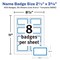 Avery Avery White Adhesive Name Badges with Blue Border 5895, 2-1/3" x 3-3/8", Box of 400, PK50 727825895 - alternate 2