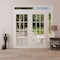 Vdomdoors Front Exterior Prehung Metal-Plastic Double Doors Clear Glass / MANUX 8355 White Silk / Office Comm MANUX8355DEXD-WS-W72+14xH80+14-LH-I - alternate 2