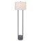 Homeroots 65" Black Column Floor Lamp With White Frosted Glass Drum Shade 523500 - alternate 2