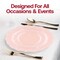 Smarty Had A Party 7.5" Pearl Pink Round Lotus Plastic Appetizer/Salad Plates, 120PK 8857-PNK-CASE - alternate 1