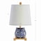Jonathan Y Justina 16" Ceramic Mini LED Table Lamp, Blue/White JYL3014A - alternate 2