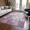 Homeroots 5' X 8' Plum And Ivory Abstract Washable Indoor Outdoor Area Rug 612359 - alternate 5