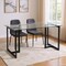 Homeroots 55" Clear And Black Glass And Metal Dining Table 568209 - alternate 2