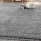 Jonathan Y Mercer Shag Plush Tassel Charcoal 5 ft. x 8 ft. Area Rug MCR100B-5 - alternate 1