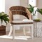 Bali & Pari Ubud Bohemian Natural Seagrass and Mahogany Wood Dining Chair 250-13875-ZORO - alternate 6