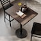 Flash Furniture Bennett 24 in x 30 in Solid Wood Indoor Tabletop in Dark Brown with 18 in Round Bar Height GSF-REC2430-DKBRN-TR18B-GG - alternate 4