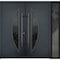 Vdomdoors Steel Double Doors Deux 6501 Anthracite Sidelight Exterior Window Stainless Inserts Single Modern P DEUX6501DEXD-BLK-RH-W72+16 x H80 - alternate 1