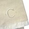 Homeroots 55" X 70" Linen White Herringbone Cotton Blend C Initial Throw Blanket with Tassels Embroidery 680605 - alternate 4