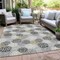 Homeroots 3' X 5' Gray Silver And Ivory Polka Dot Washable Indoor Outdoor Area Rug 594250 - alternate 2