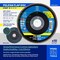 Pferd 4-1/2'' Flap Disc, 7/8'' Arbor, 40 Grit, Z START STEELOX, Type 27, Flat, Zirconia 63915 - alternate 2