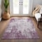 Homeroots 8' X 10' Plum And Ivory Abstract Washable Indoor Outdoor Area Rug 612361 - alternate 3