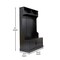 Flash Furniture Fraser 40" Wide Hall Tree with Double Door Storage Bench, Coat Rack with 4 Black Double Hooks, and 2 Upper Storage Cubbies in Black NAN-FY-HY-HT04-BLK-GG - alternate 4