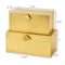 Vintiquewise Set of 2 Decorative Wooden Storage Boxes with Gold Accent for Keys, Jewelry, Makeup, or Extras, Gold QI004862.GD - alternate 2