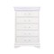 Homeroots 16" White Solid Wood Five Drawer Chest with LED Lighting 482388 - alternate 2