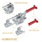 Powertec Toggle Clamp, 2000 lbs Cap., 40341 Adjustable U Bolt Latch, Antislip Hand Grip, 4PK 20306-P4N - alternate 4