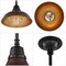 Jonathan Y Jasper 12.25" 1-Light Farmhouse Industrial Indoor/Outdoor Iron LED Pendant, Wood Finish/Copper JYL7611G - alternate 5