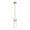 Z-Lite Fontaine 1 Light Pendant, Rubbed Brass/Clear Water, 5.75 In W x 15 In H 7002P5-ROD-RB - alternate 3