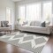 Homeroots 5' X 8' Ivory And Black Geometric Washable Indoor Outdoor Area Rug 598581 - alternate 4