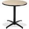 Kfi Round KFI 30in Natural Round Breakroom Table with Arched X Base, 29 W, 30 L, 29 H T30RD-B2115-NA - alternate 1