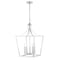 Jonathan Y Camden 16" 5-Light Iron Classic Midcentury Pendant Lantern, Chrome JYL7562B - alternate 3