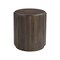 Homeroots 23" Brown Distressed Solid Wood Round Scalloped Drum End Table 565312 - alternate 4