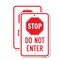 Signmission Stop Do Not Enter, 18'' X 24'' 2 Signs, Heavy Gauge Aluminum, 2PK A-1824-2PACK-24718 - alternate 1