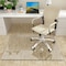 Fab Glass And Mirror Glass Office Chair Mat | 45in x53in Flat Polished Edge Heavy Duty Glass Mat for Hard Floors CM45X53RCF-CL - alternate 1