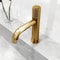 Vigo Apollo Button Operated Single-Hole Bathroom Faucet in Matte Brushed Gold VG01048MG - alternate 4