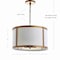 Jonathan Y Thatcher 17" Metal LED Pendant Light, Gold/White JYL3510B - alternate 6
