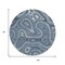 Homeroots 8' Blue And Ivory Round Geometric Washable Indoor Outdoor Area Rug 631379 - alternate 3