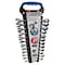 Performance Tool 12 pc. Metric Ratcheting Wrench Set, Chrome Vanadium, Tight Spaces W30642 - alternate 3