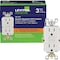 Leviton 15 Amp Self-Test SmartlockPro Slim Tamper Resistant GFCI Duplex Outlet, White, 3PK M92-GFTR1-03W - alternate 4