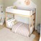 Flash Furniture Dallas Bunk Bed Twin Over Twin, Convertible Solid Wood Bunk Bed Frame w/Ladder, White/Natural MG-0900-30-TTB-WHNAT-GG - alternate 1