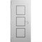 Vdomdoors Front Exterior Prehung Metal-Plastic Door, Manux 8661 White Silk, Office Commercial and Residential MANUX8661EXD-WS-W36xH80-RH - alternate 1