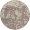 Homeroots 8' Brown And Ivory Round Abstract Washable Indoor Outdoor Area Rug 612721 - alternate 4