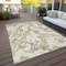 Homeroots 3' X 5' Ivory Gold And Brown Abstract Washable Indoor Outdoor Area Rug 600096 - alternate 4