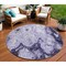 Homeroots 8' Purple And Lavender Round Abstract Washable Indoor Outdoor Area Rug 577165 - alternate 1