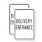 Signmission Traffic Entrance Sign Delivery Entrance, 18'' X 24'' 2 Signs, Heavy Gauge Aluminum, 2PK A-1824-2PACK-22793 - alternate 1