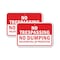 Signmission No Trespassing No Dumping Violators Will Be Prosecuted, 12'' X 18'', Heavy Gauge Aluminum, 2PK A-1218-2PACK-2970 - alternate 1